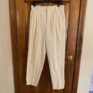Liz Claiborne Lizsport Winter White Cotton Corduroy Pants - 12